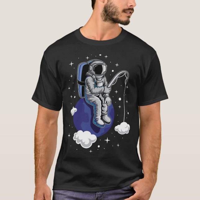 Fishing Astronaut  T-Shirt (Front)