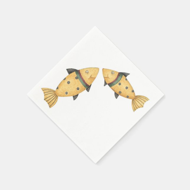 Fishing at Cabin Napkins (Corner)