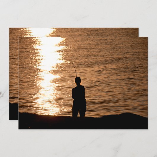 Fishing at sunset (Front/Back)