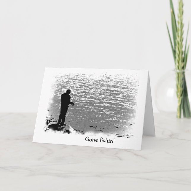 Fishing at the Lake Birthday Card (Front)