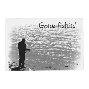 Fishing at the Lake Laminated Placemat