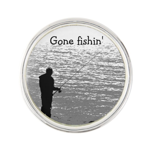 Fishing at the Lake Lapel Pin (Front)