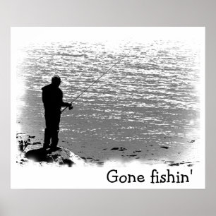 Fishing at the Lake Poster