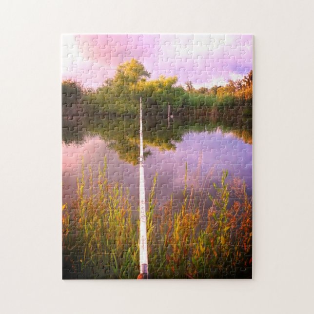 Fishing At The Pond Jigsaw Puzzle (Vertical)
