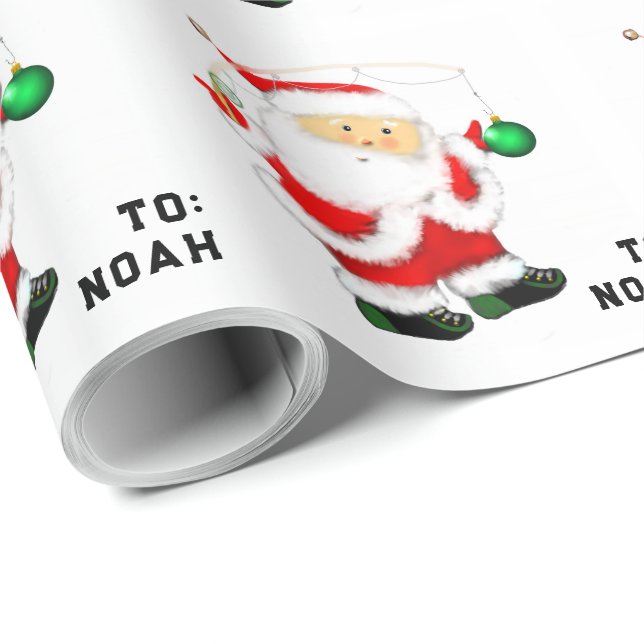 Fishing Baby Boy Gift Wrapping Paper (Roll Corner)