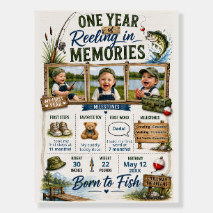 Fishing Baby Milestone First Year Custom Photo Foa Foam Board