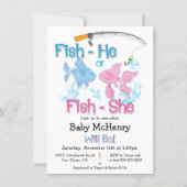 Fishing Baby Reveal Baby Shower Invitation (Front)