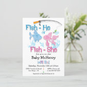 Fishing Baby Reveal Baby Shower Invitation (Standing Front)