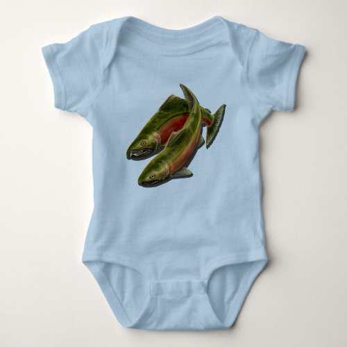 Fishing Baby Shirts Salmon Fish One_piece