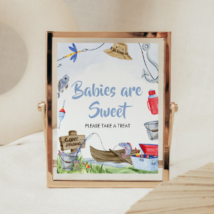 Fishing Baby Shower Babies are Sweet Poster