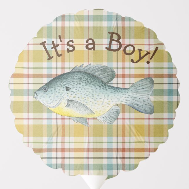 Fishing Baby Shower Balloon (Front)