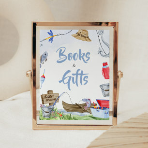 Fishing Baby Shower Books and Gifts Poster