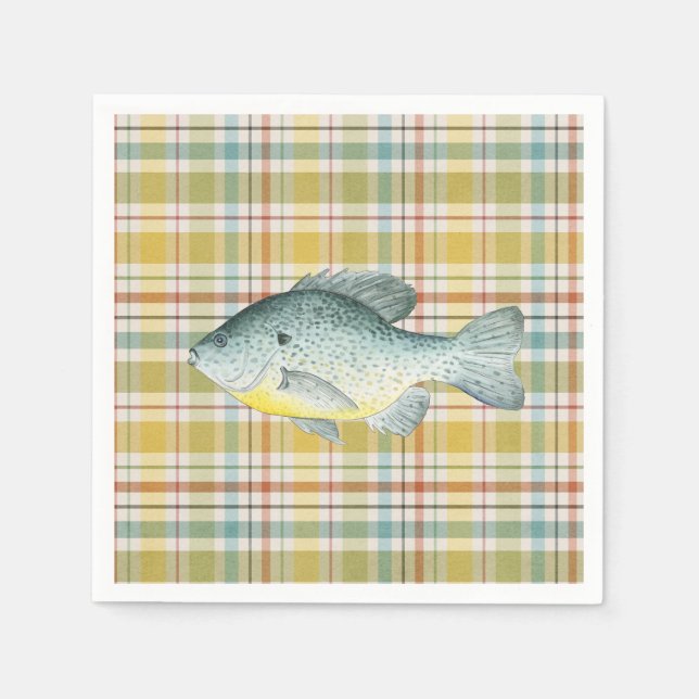 Fishing Baby Shower Boy Napkin (Front)