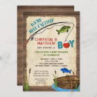 Fishing baby shower, boy rustic Reel excited