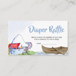 Fishing Baby Shower Diaper Raffle Enclosure Card