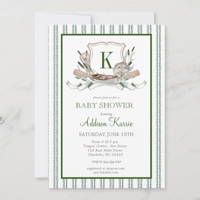 Fishing Baby shower invitation  (Front)
