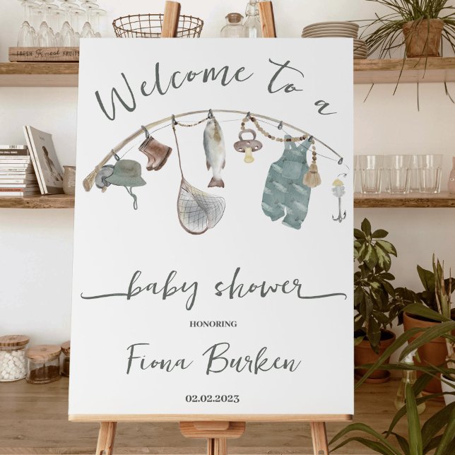 Fishing Baby Shower Invitation Foam Board (Creator Uploaded)