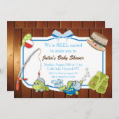 Fishing Baby Shower Invitation Personalized Invite (Front/Back)