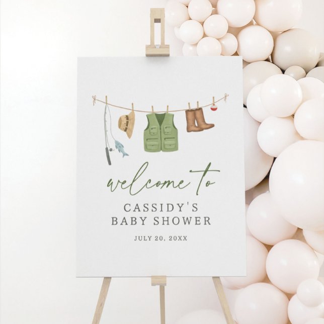 Fishing Baby Shower Welcome Sign (Creator Uploaded)
