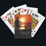 Fishing bachelor party Fishing lover Fishing party Poker Cards<br><div class="desc">These playing cards feature a sleek design with a cool illustration of a man fishing against a striking sunset background. The mood is set to be both sophisticated and lively, creating the perfect atmosphere for a bachelor party filled with laughter, camaraderie, and fishing-themed fun. Whether you're unwinding by the lake...</div>
