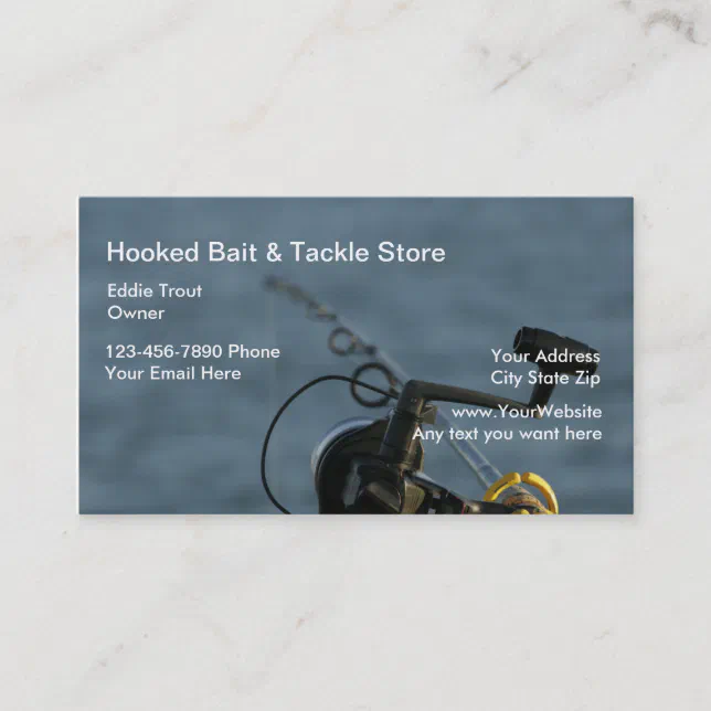 Fishing Bait And Tackle Business Cards Zazzle
