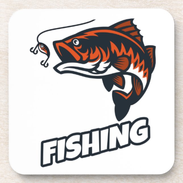 Fishing Bait Beverage Coaster (Front)