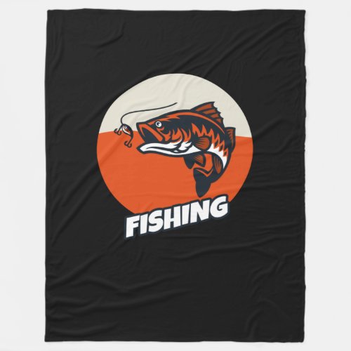 Fishing Bait Fleece Blanket