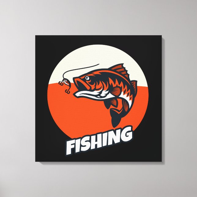 Fishing Bait Orange Canvas Print (Front)