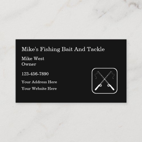Fishing Bait Tackle Shop Retail Business Card