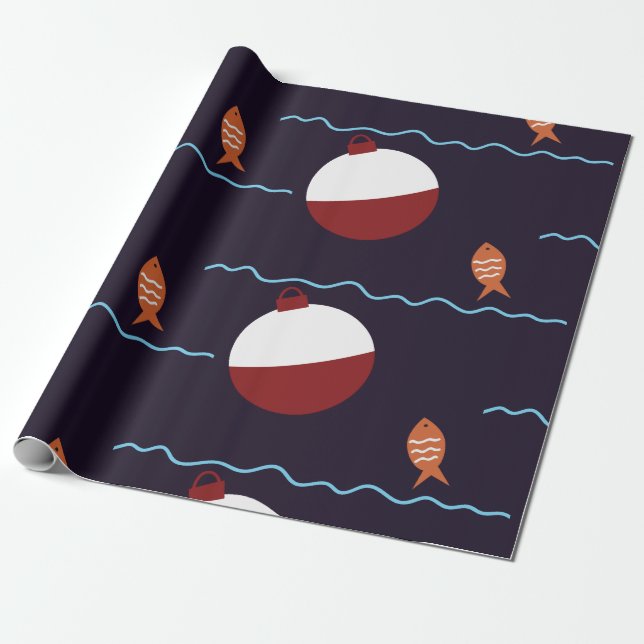 Fishing Bait Wrapping Paper (Unrolled)