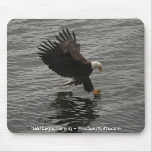 Fishing Bald Eagle Gift Set Mouse Pad