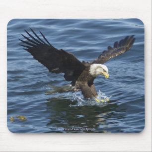 Fishing Bald Eagle Wildlife Mousepad