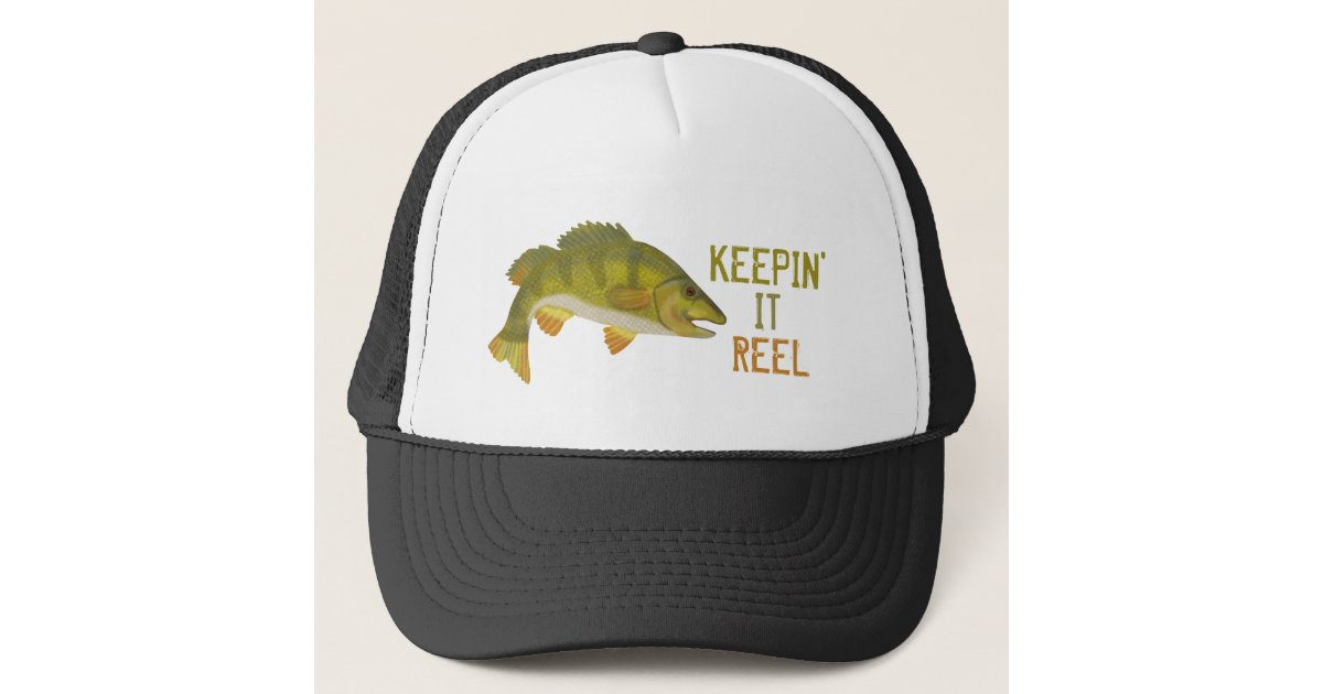 Fishing Bass Fish Funny Keepin' It Reel Trucker Hat