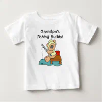 Baby Fishing T-Shirt Born to go Fishing with My Grandad Angling Fish  Granddad