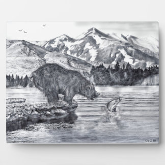 Fishing Bear Plaque
