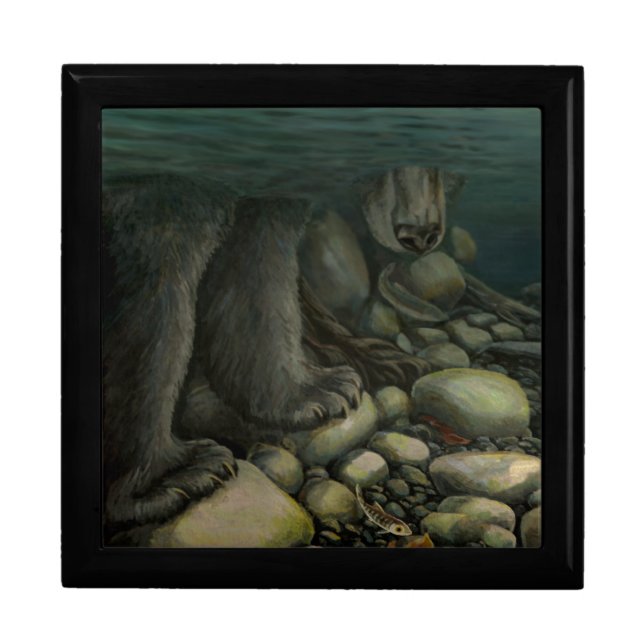 Fishing Bears Box Custom Bear Art Jewelry Box (Front)