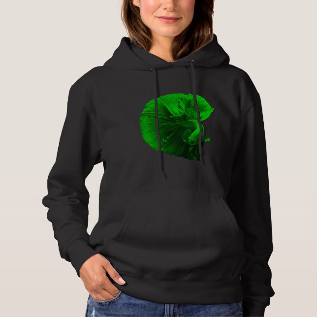 Fishing Betta Fish Half Moon Betta Fighting Aquari Hoodie (Front)