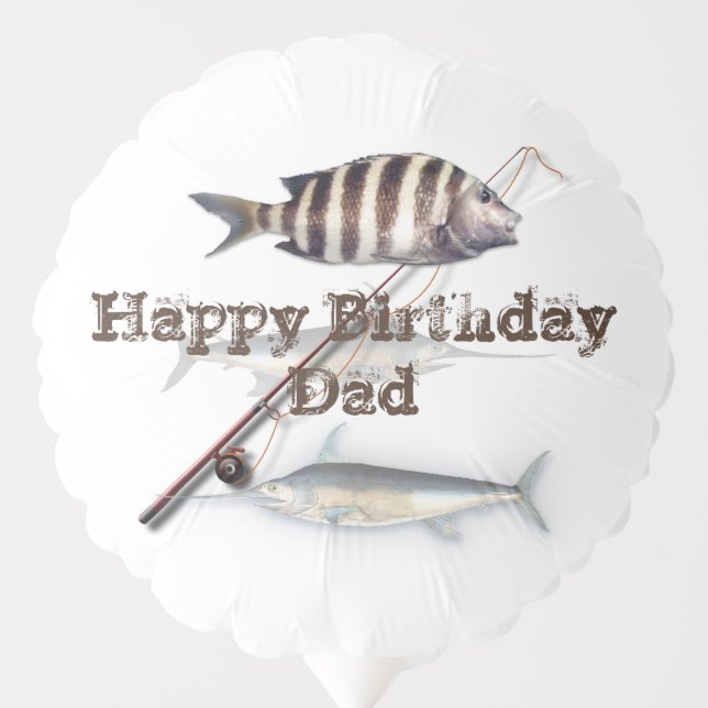 Fishing Birthday Balloon Adult Male (Front)