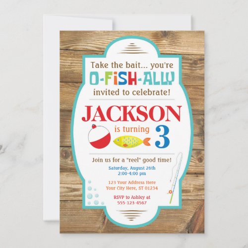 Fishing Birthday Invitation