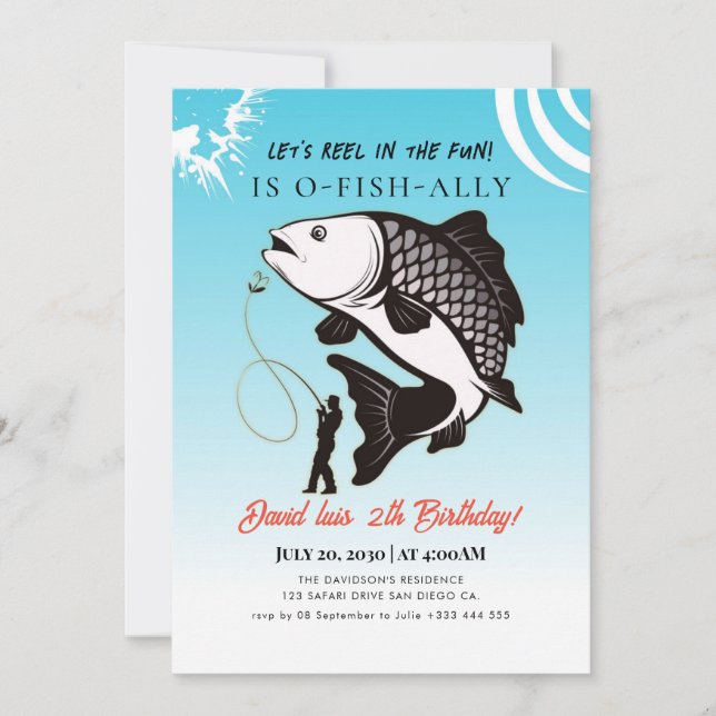 fishing  Birthday Invitation (Front)