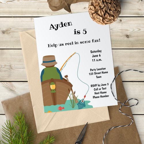 Fishing Birthday Invitation