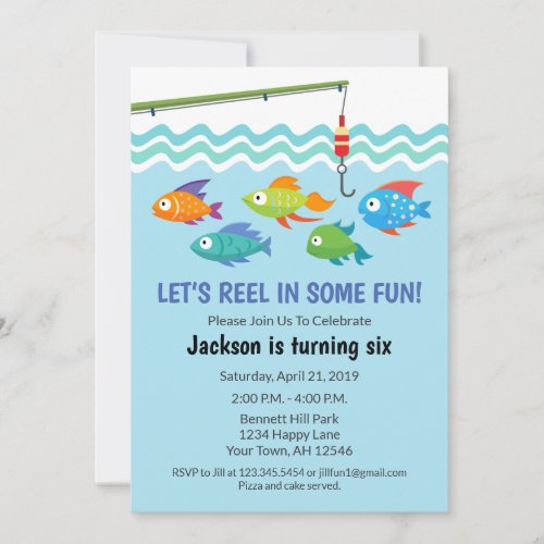 Fishing Birthday Invitation Fishing party