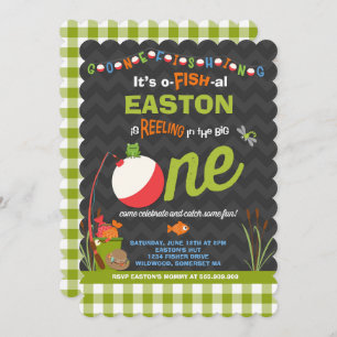 Fishing Birthday Invitation O-Fish-Ally One Party