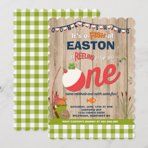 Fishing Birthday Invitation O-Fish-Ally One Party