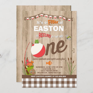 Fishing Birthday Invitation O-Fish-Ally One Party