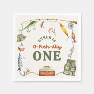 Fishing Birthday Paper Napkins