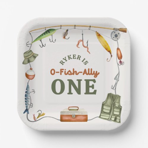 Fishing Birthday Paper Plate