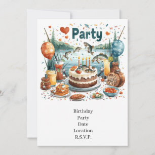 Fishing Birthday Party Invitation