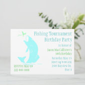 Fishing Birthday Party Invitation (Standing Front)