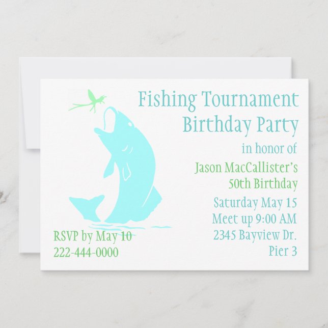 Fishing Birthday Party Invitation (Front)